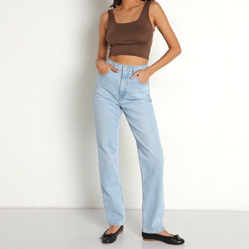 Levi's 70s High Slim Straight Jeans Marin Hits Light Blue 26